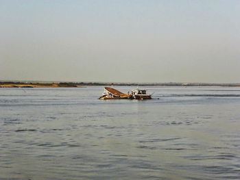 Boats in calm sea