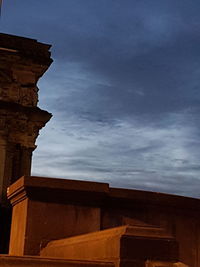 Low angle view of house against sky