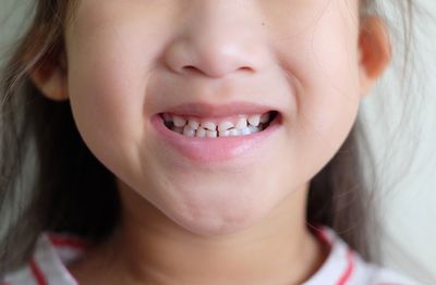 Close-up portrait of cute girl