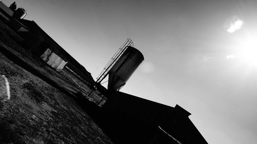 Low angle view of tower against sky