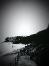 Scenic view of landscape against clear sky