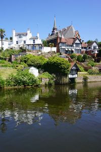 Buildings in lake