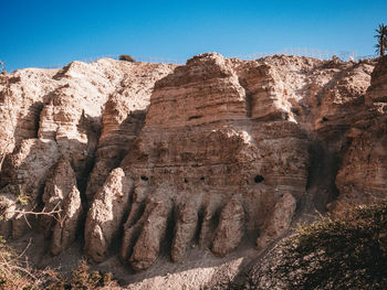 Rock formations on sunny day