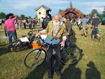 Girl playing in park
