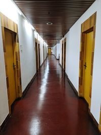 Empty corridor of building