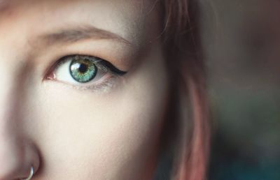 Close-up portrait of young woman