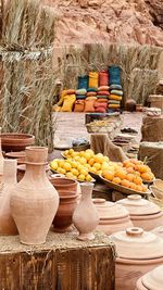 Close-up of food on table