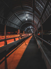 Empty railroad station platform