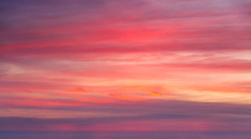 Low angle view of dramatic sky during sunset