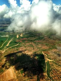 Aerial view of a field