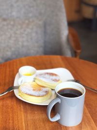 Cup of coffee on table