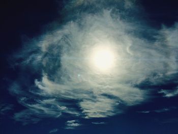 Low angle view of cloudy sky