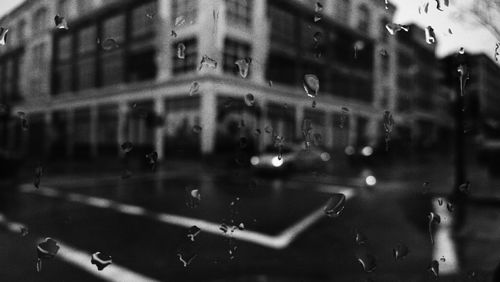 View of illuminated city street