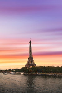 View of tower at sunset