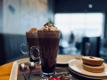 Close-up of coffee on table