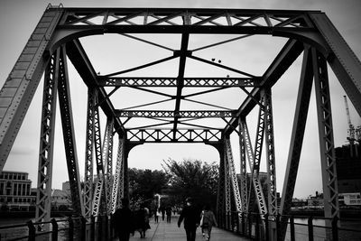 People on bridge