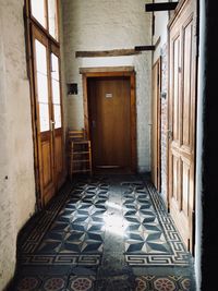 Empty corridor of building