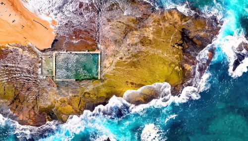 Close-up of rocks in sea