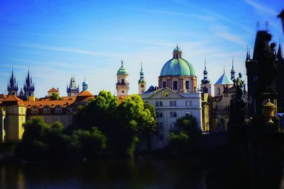 View of church against blue sky