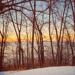 Scenic view of landscape against sky during sunset