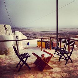 View of empty chairs