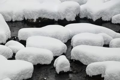 Close-up of frozen water