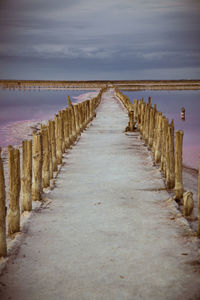 Evening on the salt lake