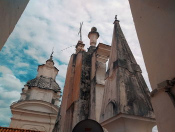 Low angle view of traditional building against sky