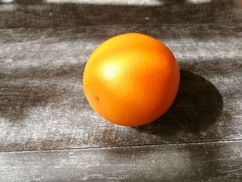 Close-up of orange on table