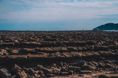 Weird shaped stones by the seaside