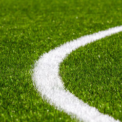 Close-up of soccer field