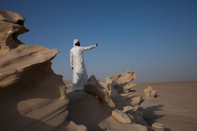 Statue in desert