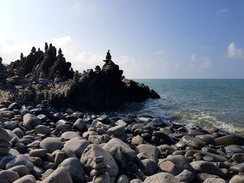 Scenic view of sea against sky