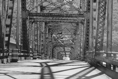 Empty road on bridge