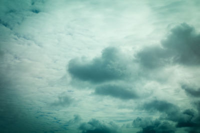 Low angle view of clouds in sky