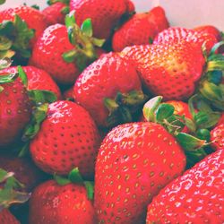 Full frame of strawberries