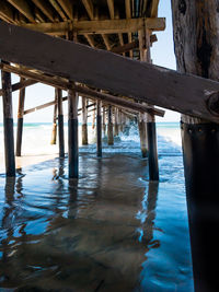 Scenic view of pier over sea