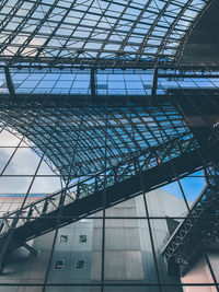 Low angle view of modern glass building