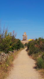 Built structure against clear blue sky