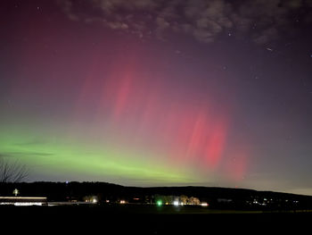 Scenic view of sea against sky at night