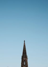 High section of church against blue sky