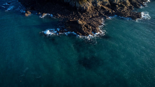 High angle view of sea