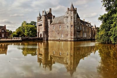 Reflection of building in lake