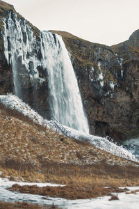 Scenic view of waterfall