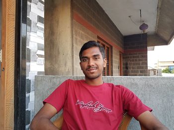 Portrait of young man smiling