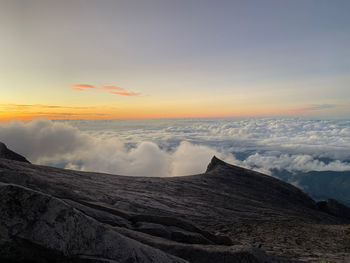 Majestic mountain - above the clouds - mount kinabalu 4095m