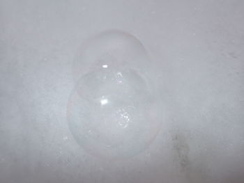 Close-up of bubbles in water