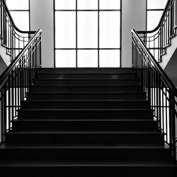 Empty staircase in building