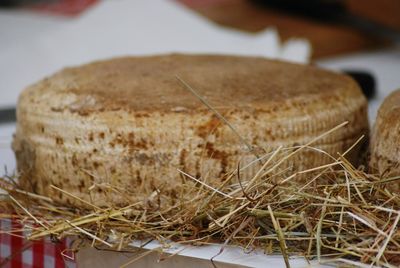 Close-up of bread on table