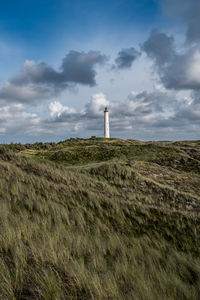 The famous danish lighthouse nørre lyngvig